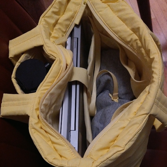 Yellow Quilted Tote Bag - Picture 3 of 16